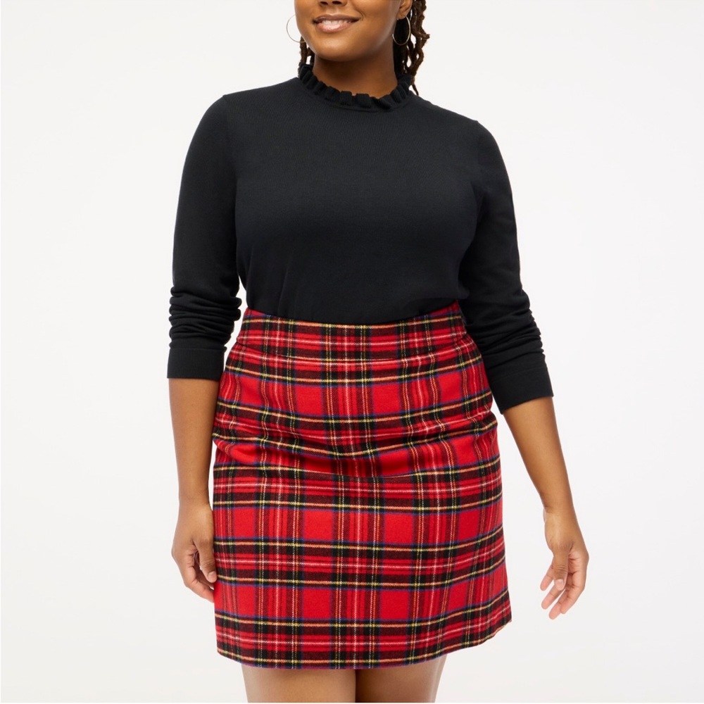 J. Crew Red Plaid Mini Skirt